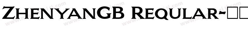 ZhenyanGB Reqular字体转换